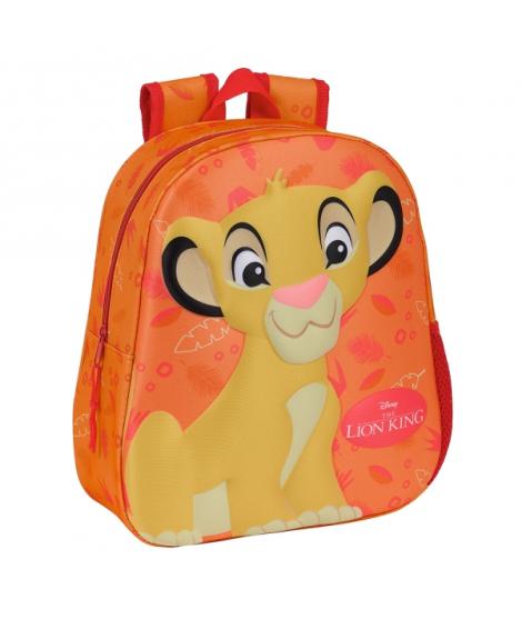 Safta el Rey Leon Mochila 3D de 8.64L - Portabotellas - Tarjeta de Identificacion Personal - Hombreras Acolchadas - 27x33x10cm -