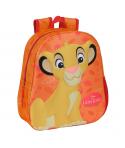 Safta el Rey Leon Mochila 3D de 8.64L - Portabotellas - Tarjeta de Identificacion Personal - Hombreras Acolchadas - 27x33x10cm -