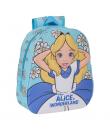 Safta Alicia en el Pais de las Maravillas Mochila 3D de 8.64L - Portabotellas - Tarjeta de Identificacion Personal - Hombreras A