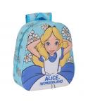 Safta Alicia en el Pais de las Maravillas Mochila 3D de 8.64L - Portabotellas - Tarjeta de Identificacion Personal - Hombreras A