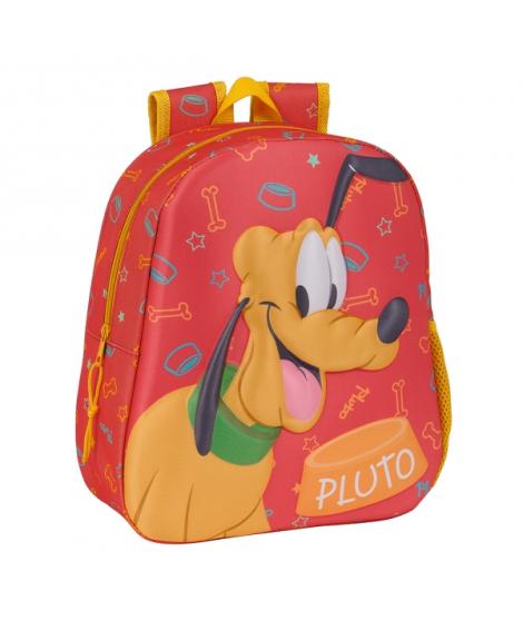 Safta Pluto Mochila 3D de 8.64L - Portabotellas - Tarjeta de Identificacion Personal - Hombreras Acolchadas - 27x33x10cm - Color