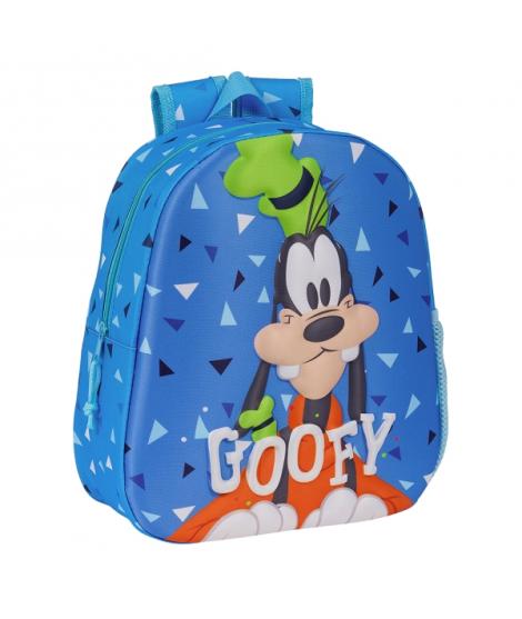 Safta Goofy Mochila 3D de 8.64L - Portabotellas - Tarjeta de Identificacion Personal - Hombreras Acolchadas - 27x33x10cm - Color