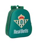 Safta Real Betis Mochila 3D de 8.64L - Portabotellas - Tarjeta de Identificacion Personal - Hombreras Acolchadas - 27x33x10cm - 
