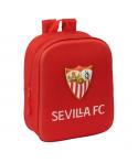 Safta Sevilla Fc Mochila Guarderia 3D de 6L - Asa de Mano Superior - Asas Regulables y Acolchadas - Cierre de Cremallera - 22x27