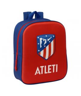 Safta Atletico de Madrid Mochila Guarderia 3D de 6L - Asa de Mano Superior - Asas Regulables y Acolchadas - Cierre de Cremallera