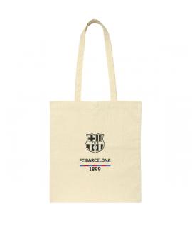 Safta F.C.Barcelona Tote Bag Bolsa de Tela - 38x42cm - Color Blanco