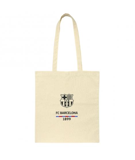 Safta F.C.Barcelona Tote Bag Bolsa de Tela - 38x42cm - Color Blanco