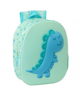 Safta Dino Mochila 3D de 8.64L - Portabotellas - Tarjeta de Identificacion Personal - Hombreras Acolchadas - 27x33x10cm - Color 