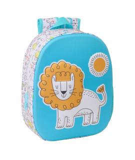 Safta Lion Mochila 3D de 8.64L - Portabotellas - Tarjeta de Identificacion Personal - Hombreras Acolchadas - 27x33x10cm - Color 