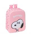 Safta Snoopy Mochila Guarderia 3D de 6L - Asa de Mano Superior - Asas Regulables y Acolchadas - Cierre de Cremallera - 22x27x10c