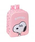 Safta Snoopy Mochila Guarderia 3D de 6L - Asa de Mano Superior - Asas Regulables y Acolchadas - Cierre de Cremallera - 22x27x10c
