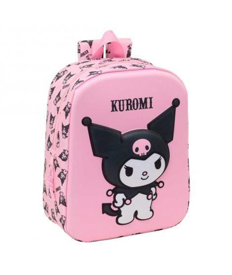Safta Kuromi Mochila Guarderia 3D de 6L - Asa de Mano Superior - Asas Regulables y Acolchadas - Cierre de Cremallera - 22x27x10c