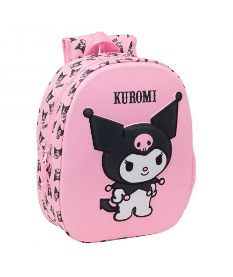 Safta Kuromi Mochila 3D de 8.64L - Portabotellas - Tarjeta de Identificacion Personal - Hombreras Acolchadas - 27x33x10cm - Colo