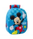 Safta Mickey Mouse Mochila 3D de 8.64L - Portabotellas - Tarjeta de Identificacion Personal - Hombreras Acolchadas - 27x33x10cm 