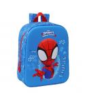 Safta Spidey Mochila Guarderia 3D de 6L - Asa de Mano Superior - Asas Regulables y Acolchadas - Cierre de Cremallera - 22x27x10c