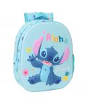 Safta Stitch Mochila 3D de 8.64L - Portabotellas - Tarjeta de Identificacion Personal - Hombreras Acolchadas - 27x33x10cm - Colo