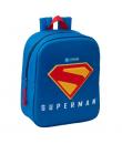 Safta Superman Mochila Guarderia 3D de 6L - Asa de Mano Superior - Asas Regulables y Acolchadas - Cierre de Cremallera - 22x27x1