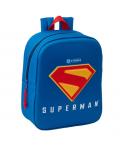 Safta Superman Mochila Guarderia 3D de 6L - Asa de Mano Superior - Asas Regulables y Acolchadas - Cierre de Cremallera - 22x27x1