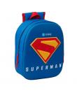 Safta Superman Mochila 3D de 8.64L - Portabotellas - Tarjeta de Identificacion Personal - Hombreras Acolchadas - 27x33x10cm - Co