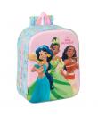Safta Princesas Disney Mochila Guarderia 3D de 6L - Asa de Mano Superior - Asas Regulables y Acolchadas - Cierre de Cremallera -