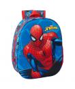 Safta Spider-Man Mochila 3D de 8.64L - Portabotellas - Tarjeta de Identificacion Personal - Hombreras Acolchadas - 27x33x10cm - 