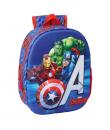 Safta Avengers Mochila 3D de 8.64L - Portabotellas - Tarjeta de Identificacion Personal - Hombreras Acolchadas - 27x33x10cm - Co