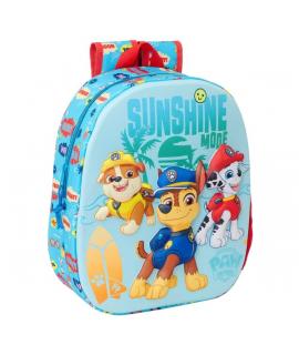 Safta Patrulla Canina Mochila 3D de 8.64L - Portabotellas - Tarjeta de Identificacion Personal - Hombreras Acolchadas - 27x33x10