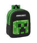 Safta Minecraft Mochila Guarderia 3D de 6L - Asa de Mano Superior - Asas Regulables y Acolchadas - Cierre de Cremallera - 22x27x