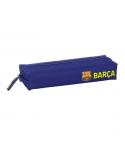 Safta F.C.Barcelona Estuche Portatodo - 1 Compartimento - Goma Trasera para Acoplar - Cierre con Cremallera - 22x4x7cm - Color A