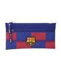 Safta F.C.Barcelona Estuche Portatodo de 0.25L - 2 Compartimentos - Bolsillo Lateral - Cierre con Cremallera - 22x11x1cm - Color