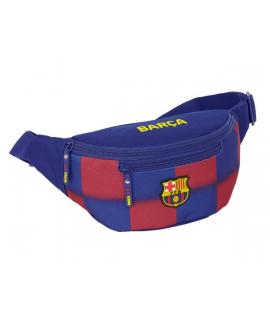 Safta F.C.Barcelona Bolsa de Cintura de 2.485L - 2 Compartimentos - Cinta Ajustable con Cierre de PVC - Cierre con Cremallera - 