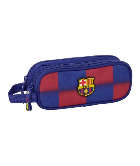 Safta F.C.Barcelona Estuche Portatodo de 1L - 2 Compartimentos - Cierre de Cremallera - Asa de Mano - 21x8x6cm - Color Rojo y Az
