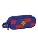 Safta F.C.Barcelona Estuche Portatodo de 1L - 2 Compartimentos - Cierre de Cremallera - Asa de Mano - 21x8x6cm - Color Rojo y Az