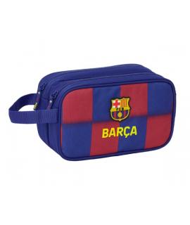 Safta F.C.Barcelona Neceser de 5L Portatodo - 2 Compartimentos - Asa de Mano - Cierre de Cremallera - 26x15x12.5cm - Color Rojo 