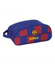 Safta F.C.Barcelona Zapatillero de 9.18L - Ovalado - Asa de Mano - Cierre de Cremallera - 34x15x18cm - Color Rojo y Azul