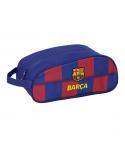 Safta F.C.Barcelona Zapatillero de 9.18L - Ovalado - Asa de Mano - Cierre de Cremallera - 34x15x18cm - Color Rojo y Azul