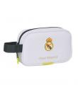 Safta Real Madrid Neceser de 2L Portatodo - Asa de Mano - Cierre de Cremallera - 22x13.5x8cm - Color Blanco y Negro