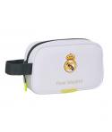 Safta Real Madrid Neceser de 2L Portatodo - Asa de Mano - Cierre de Cremallera - 22x13.5x8cm - Color Blanco y Negro