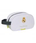 Safta Real Madrid Neceser de 5L Portatodo - Adaptable a Carro - Asa de Mano - Cierre de Cremallera - 26x15x12cm - Color Blanco y