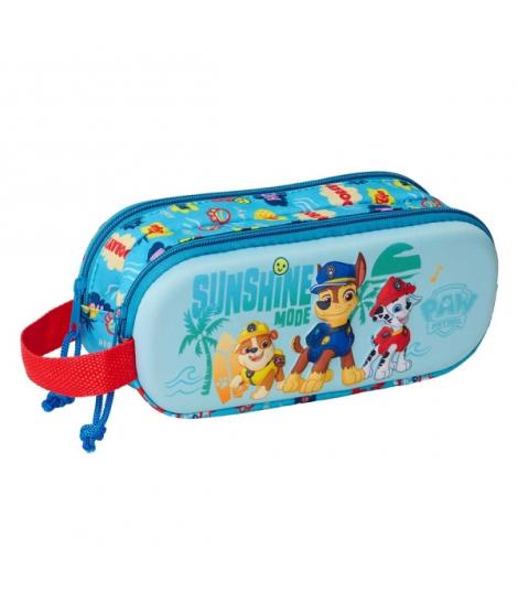 Safta Patrulla Canina Estuche Portatodo 3D de 1L - 2 Compartimentos - Cierre de Cremallera - Asa de Mano - 21x8x6cm - Color Rojo