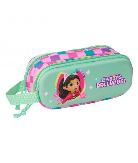Safta Gabby'S Dollhouse Estuche Portatodo 3D de 1L - 2 Compartimentos - Cierre de Cremallera - Asa de Mano - 21x8x6cm - Color Me