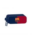 Safta F.C.Barcelona Estuche Portatodo 3D de 1L - 2 Compartimentos - Cierre de Cremallera - Asa de Mano - 21x8x6cm - Color Rojo y