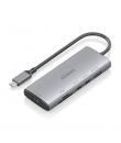 Aisens USB-C Dock 6 en 1 - USB-C a 1xHDMI - 1xUSB-A 10G - 2xUSB-C 10G - 1xSD - 1xMicroSD - 20cm - Color Gris