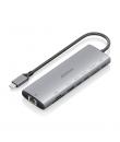 Aisens USB-C Dock 8 en 1 - USB-C a 1xHDMI - 1xRJ45 - 1xUSB-A 10G - 2xUSB-C 10G - 1xUSB-C PD 100W - 1xSD - 1xMicroSD - 20cm - Col