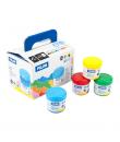 Milan Pack de 6 Tarros de Tempera - 40ml por Unidad - Incluye Pincel - Mezclable - Colores Surtidos