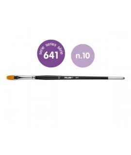 Milan 612 Premium Synthetic Pack de 6 Pinceles Lengua de Gato Numero 10 - Bolsa con Colgador - Pelo Sintetico - Mango Corto - Co