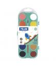 Milan Paleta de 12 Acuarelas Opacas de 30mm - Practico Estuche - Incluye Pincel - Colores Surtidos