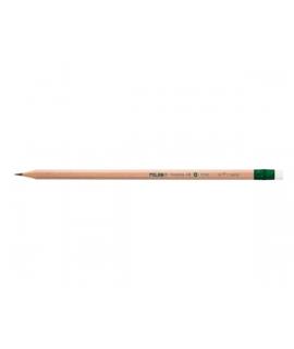 Milan Lapices de Grafito HB - Madera Certificada FSC - con Goma - Hexagonales - Color Madera Claro