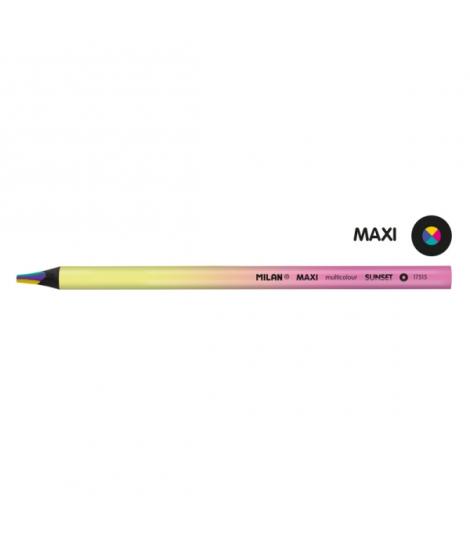 Milan Maxi Sunset Expositor con 12 Lapices Multicolor - Redondos - Multicolor