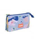 Milan Blue Odyssey Estuche Portatodo - 5 Compartimentos - 22x12x4cm - Multicolor